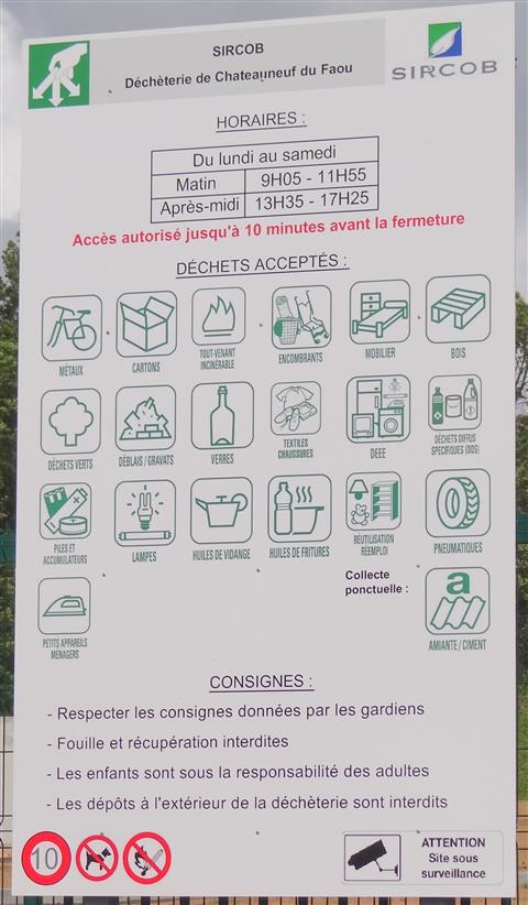 panneau information déchetterie